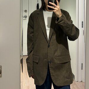 ASOS design brown/khaki striped blazer